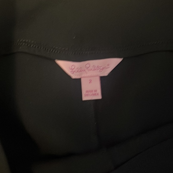 Lilly Pulitzer black pull on slacks - Picture 4 of 6